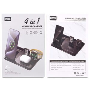 r11 4 in 1 touch wireless charger stand fast charging dock station